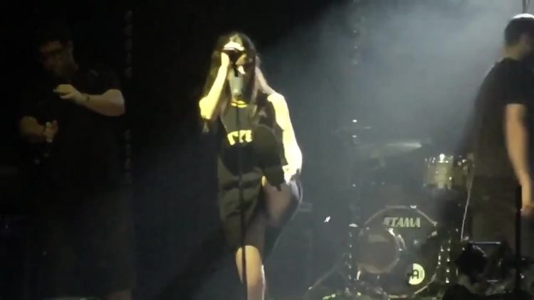 Oops upskirt on stage